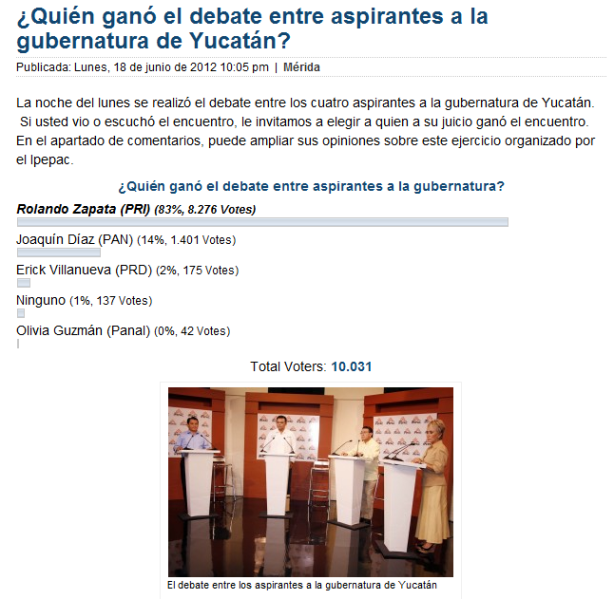 Sondeo del Debate del Diario de Yucatán